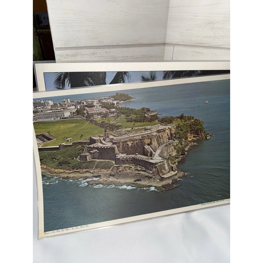 4‎  Vintage Laminated Island Placemats Bermuda Virgin Islands Puerto Rico